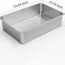 Kirecoo Stainless Steel Cat Litter Box XL- Metal High Sided Cat Pan, Large Stainless Steel Box, Indoor Litter Tray, Non Stick, No Smell, Easy to Clean, Pet Toilet Supplies for Kitten, Kitty, Rabbit