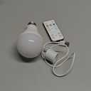 Wireless Rechargeable Light Bulbs with Remote, 1Pack LED Cordless Battery Operated Light Bulbs for Lamps, E26 Battery Powered Magic Light Bulb with 300LM, 3 Color, Dimmable for Non-Hardwired