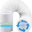 Portable Ac Hose, Portable Air Conditioner Hose Replacement, Universal Ac Exhaust Vent Hose, Diameter 5.9" Air Conditioner Exhaust Hose Length 79" Compatible with Delonghi & Lg(Anti-Clockwise)
