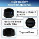 2Pcs Tamper Base for Ninja Luxe, Ninja Espresso ES601/ES701, Anti-Slip Silicone Portafilter Holder for Ninja, Coffee Accessories for Ninja Espresso Machine