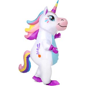 Gootus Inflatable Unicorn Costume for Adult - Funny Halloween Inflatable Costumes for Men Women, Blow Up Costume for Halloween Party Cosplay (White)