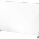 48" Wx24"H Sneeze Guard for Counter, Large Plastic Shield for Desk or Business, Clear Acrylic Desk Divider Partition Guard Protective Cover for Office School Retail Stores, Includes Holder