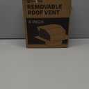 Hon&Guan 4 Inch Roof Vent Cap, Upgraded Airflow Roof Vents for Houses Watertight Galvanized Steel Roof Exhaust Vent for Ventilation System-with Damper