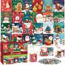 Advent Calendar 2025 Christmas Jigsaw Puzzles, 1008 Pieces Christmas Puzzle Christmas Family Game Christmas Gifts for Kids Teens Adults (Santa Claus)
