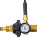 Helium Latex Balloon Filler Air Flow Inflator Regulator 0-3000 PSI with Gauge for CGA580 Tank Valve, Balloon Helium Tank Regulator Filler Valve for Balloons