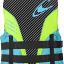 O'Neill Women's SuperLite USCG Life Vest, Black/ Turquoise/ Lime/ Turquoise, Medium
