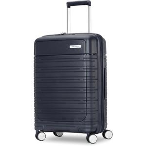 Samsonite Elevation Plus - Carry-On Hardside Luggage with QuickEntry Front Compartment - Scratch Resistant Polypropylene Shell, AirTag Holder, TSA Lock, Airline Approved - Midnight Blue