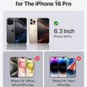 2 x SOOPII Tempered Glass Screen Protector for iPhone 16 Pro, [Fast and Easy Installation],[Military Grade Protection] Full Coverage Fit Bubble Free Protection for Apple 16 Pro 6.3inch (2-Pack)