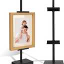 18 Black Steel Adjustable Tabletop Easel Stand,Picture Frame Holder Stand for Display,Art Easel Photo Stands for Sign,Plates,Painting,Artwork,Poster,Books