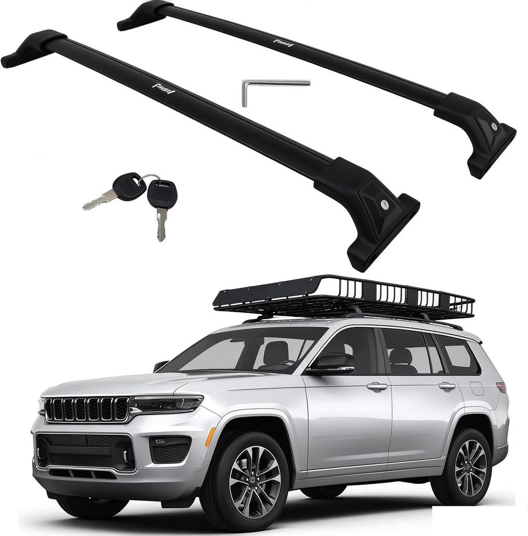 330lbs Roof Rack Cross Bars for 2021-2026 Jeep Grand Cherokee L
Heavy Duty 330lbs, Easy installation,No Drilling,Cargo Carrier, Lockable