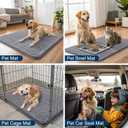Smiry Dog Door Mat for Muddy Paws 30x20, Absorbs Moisture and Dirt Doormat, Non-Slip Washable Quick Dry Chenille Front Door Mat Indoor Entrance, Entryway Carpet for Inside Floor, Grey