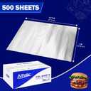 Aluminum Foil Sheets - 9" x 10.75" Pre Cut Tin Foil, Premium Aluminum Foil Wraps for Cooking, Storing Food - 500 Sheets, 9in-500sheet