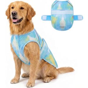 KYEESE Dog Cooling Vest Evaporative Dog Cooler Jacket for Summer Outdoor | Instant Cooling, Reflective for Visibility, Harness Hole for Walk, Adjustable Hook & Loop Closure, Sun Protection, Breathable