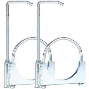 LCGP 4" Universal Exhaust Clamp with Hanger Made of Heavy-Duty Steel Clamp with Rear Muffler Hanger Exhaust Pipe 2PCS