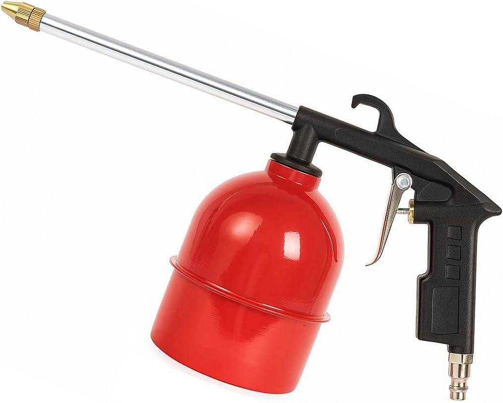 Air Blow Gun Pneumatic Engine Cleaning Gun with Watering Bottle, High-Pressure Air Sprayer Kit with Brass Nozzle, Vehicle Cleaning Degreaser Tool for Car Engine Compartment, Wheel (Straight&Bottle)
