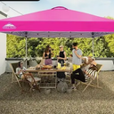 EAGLE PEAK 10' x 10' Heavy Duty Commercial Canopy Tent Pop Up Industrial Instant Canopy Shelter with 100 Square Feet of Shade Pink