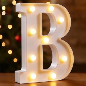 DyingSwan Small Led Marquee Letters, Light Up Letters, 8.58 Inch Led Letter Lights, Battery Powered Lighted Sign for Table, Party, Birthday, Christmas Decor (Letter B)