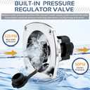 RV City Water Inlet with Check Valve Chrome Wall Mount City Water Connection for rv Water Fill Inlet for Camper,Marine,Trailer,Motorhome Inlet