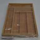 SerOcean Expandable Bamboo Drawer Organizer for Kitchen Utensils, Lux Stylish Organizer Tray for Cutlery. Easy Storage with 7-9 Compartments for Silverware, Utensils and Cutlery. Bamboo Drawer Divider