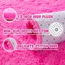 Rostyle Fluffy Hot Pink 5x8 Rugs for Living Room,Large Living Room Carpet,Big Shaggy Rugs for Bedroom Girls,Thick Fuzzy Dorm Rug,Soft Indoor Floor Rug for Kids Room Decor Aesthetic