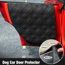 Dog Car Seat Cover for Back Seat Compatible with Tesla Model Y Hard Bottom Pet Travel Hammock with Seat Extender, Waterproof Backseat Dog Cover with Door & Headrest Protectors