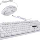 USB Wired Mechanical Gaming Keyboard and Mouse Set Ergonomic Design High-Performance Luminous Keys for Home Office and Gaming Use