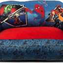 Marvel Avengers Cozy Double Bean Bag Sofa Chair with Sherpa Trim Blue Large