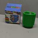 DAYMOO Build-on Brick Mug Set with 2 Random Packs of 2-in-1 Bricks, Cool Coffee Mugs for Kids, Creative Novelty Funny Coffee Mug Cup Gift for Kids Men Dad Adults Women Xmas Christmas - Green