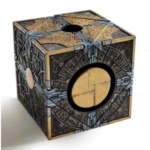 Halloween Puzzle Box, Hand-Painted, 3D Printed Static Decor Prop with Display Base