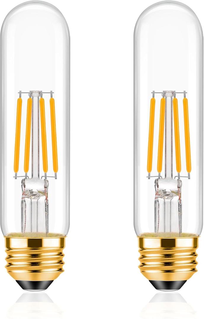 ToBeGreat T30 Light Bulbs 4 Watt Equivalent 40W Bulb E26 Tubular Bulbs T10 LED Bulb Warm White 2700K,Desk Lamp,Bedbroom Bathroom Dimmable,Chandelier,2 Pack (5 In (2pack))