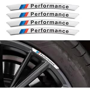 Rim Sticker Wheel hub Metal Decoration is Suitable for All BMW Models (Silver/B)