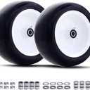 MAXROLLORS (2 Pack) 13x5.00-6 Flat Free Lawn Mower Tire and Wheel Assembly
Universal 3/4", 5/8" and 1/2" Bearings, 4.3"-6.7" Hub, 500Lbs Load, Solid Smooth Front Caster for Zero Turn Mower