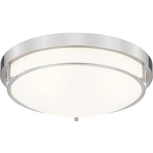 16 inch Close to Ceiling Light Fixtures, Brushed Nickel Farmhouse Ceiling Light with 3 Light for Laundry Kitchen Bedroom Bathroom, CL4822-3W-BN
