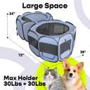 EighteenTek XLarge 2-in-1 Pop up Dog Playpen, Assembly-Free, with Leakproof Pet Pee Pads,Portable Foldable Cat Tent Enclosure Indoor Outdoors Puppy Kittens Small Animals Crates (M, 72" Lx36 Wx24 H)