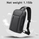 BANGE Men's Crossbody Backpack - Waterproof Shoulder Bag for Travel, Hiking & Daily Commute