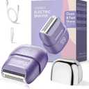Electric Razors for Women, Waterproof Wet Dry Mini Electric Shaver for Women - Cordless Rechargeable Foil Shaver for Hair Removal, Legs, Face, Body, Bikini,Sensitive Skin, Teens (Purple)