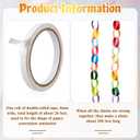 Lincia 1000 Sheets Paper Chain Garland Strips 1x8 Inch with Double Sided Tape, DIY Construction Paper Chains for Birthday Wedding Holiday Party Decorations, Crafts Supplies (Bright)