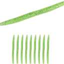 Worm Soft Plastic Bait for Wacky Rig Fishing Lures 10pcs, 5inch (light green)