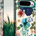 Hocase for Google Pixel 9 Pro XL Case, Shockproof Heavy Duty Protection Hard Plastic+Silicone Rubber Bumper Hybrid Protective Case for Google Pixel 9 Pro XL 6.8" 2024 - Teal