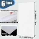 Pushglossy 6 Pack 23.75" X 47.75" X 0.08" Frosted Fluorescent Light Covers