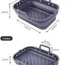 Original Air Fryer Silicone Liner, 4 piece set for your air fryer daily essential use, reusable, cleanliness maintaining good condition of your air fryer. The liners are 8.1inch 100% platinum silicone