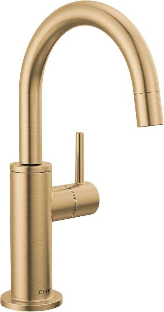 Delta Contemporary Beverage Dispenser Faucet, Brushed Gold Drinking Water Kitchen Sink Faucet, Champagne Bronze 1930-CZ-DST
