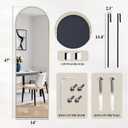DUMOS 47"x14" Full Length Door Mirror, Arched Full Body Mirror, Gold