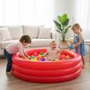 Goaste 100 Pack Small Ball Pit Balls for Kids, 2 Inch Plastic Playpen Balls with Storage Bag, Multi-Colored Bounce House Balls Crush Proof, BPA Free Swim Pit Fun Toy for Playhouse, Tent (7 Colors)