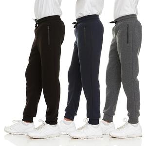 PURE CHAMP 3Pk Boys Sweatpants Fleece Athletic Workout Kids Clothes Boys Joggers with Zipper Pocket and Drawstring, Size M(8)