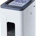 Heavy Duty Paper Shredder: 400-Sheet Auto Feed P5 Micro-Cut Document Credit Card Shredding with Jam-Proof Design for Home Office Business School