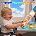 Montessori Busy Board for 1 Year Old, Airplane Toys for Babies 6-12 Months, Sensory Fine Motor Skills Activity Cube, Baby Travel Car Seat Toys for Toddler 1-3