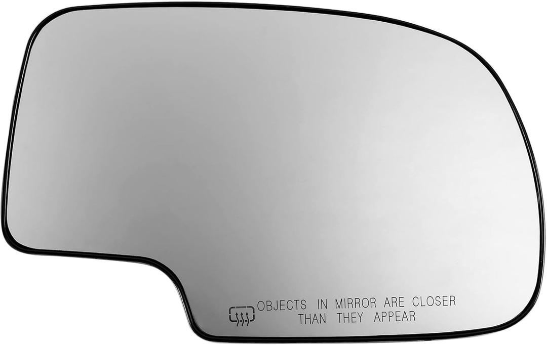 APA Replacement Mirror Glass Heated with Backing Plate for 2000-2006 TAHOE YUKON ESCALADE SUBURBAN AVALANCHE Passenger Right Side 88986363