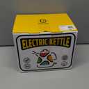 Hazel Quinn Retro Electric Kettle - 1.7 Liters / 57.5 Ounces Tea Kettle with Thermometer, All Stainless Steel, 1200 Watts Fast Boiling, BPA-free, Cordless, Automatic Shut Off - Pearl White