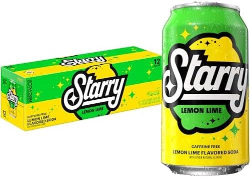 Starry Lemon Lime Soda Pop, 12 Fl Oz Cans (Pack of 12) BB Aug 03 2026
